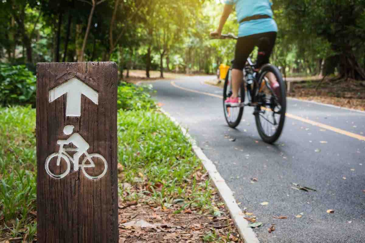Pista Bicicletta pista strisce