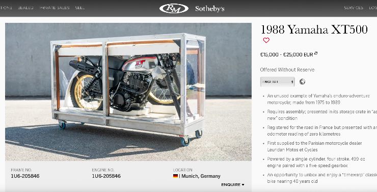 Scatola Moto all'asta