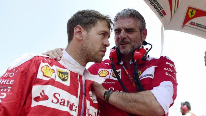Vettel-Arrivabene_ferrari f1 FERRARI F1 VETTEL ARRIVABENE