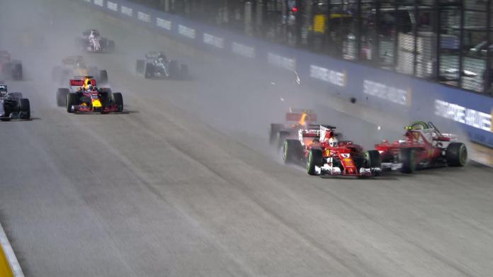 Singapore Vettel Verstappen Raikkonen incidente