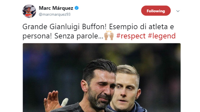 marquez tweet buffon