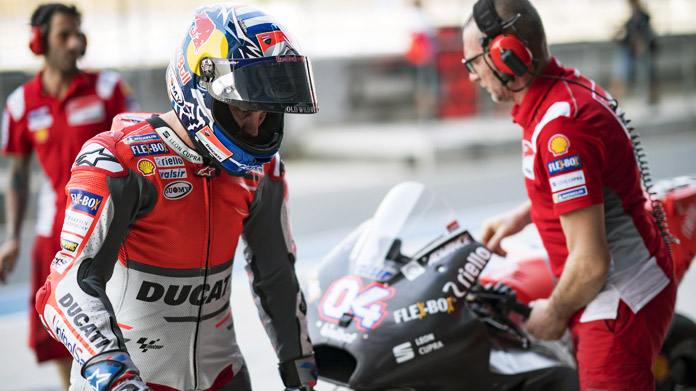 dovizioso ducati test thailandia 2018 motogp