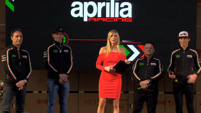 presentazione aprilia 2018 motogp