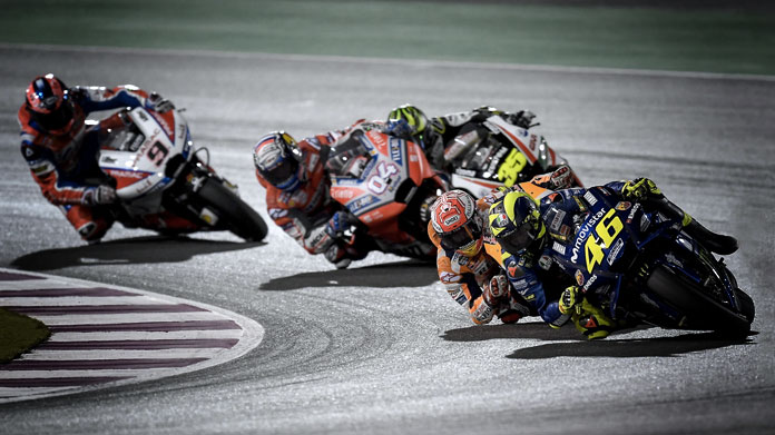 rossi marquez dovizioso petrucci qatar 2018