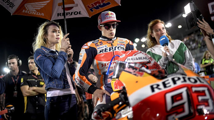 marquez qatar 2018 honda motogp griglia