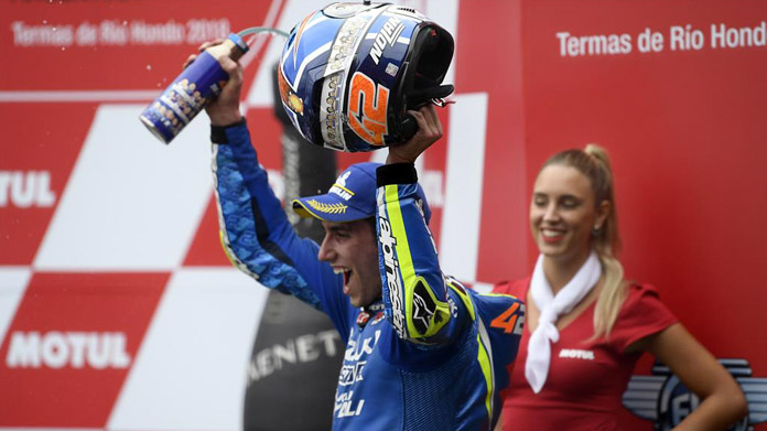 alex rins podio motogp argentina 2018