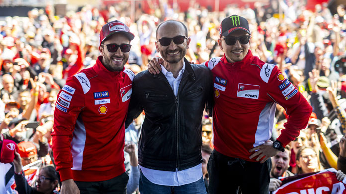 dovizioso domenicali lorenzo motogp ducati 2018