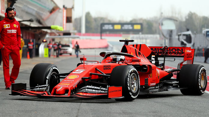 vettel ferrari 2019 box formula 1