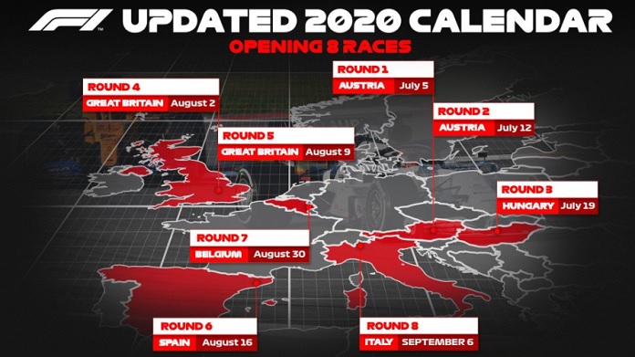 Calendario F1 2020
