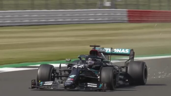 Lewis Hamilton Mercedes tyre