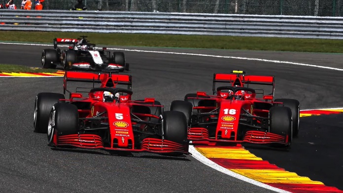 Leclerc Vettel Ferrari