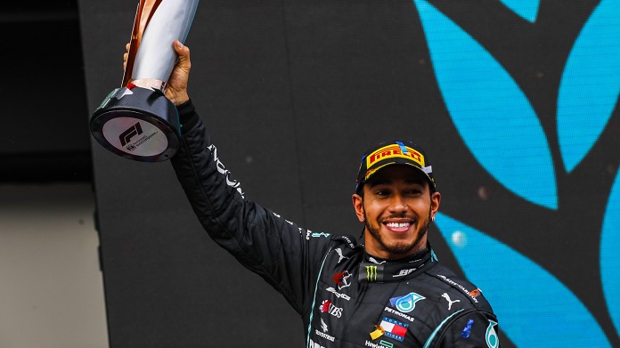 Hamilton vittoria podio