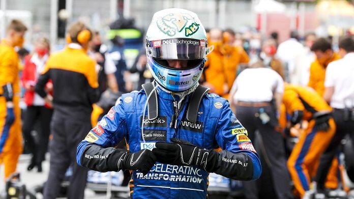 Daniel Ricciardo, McLaren, on the grid
