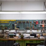 Attrezzi da lavoro in officina