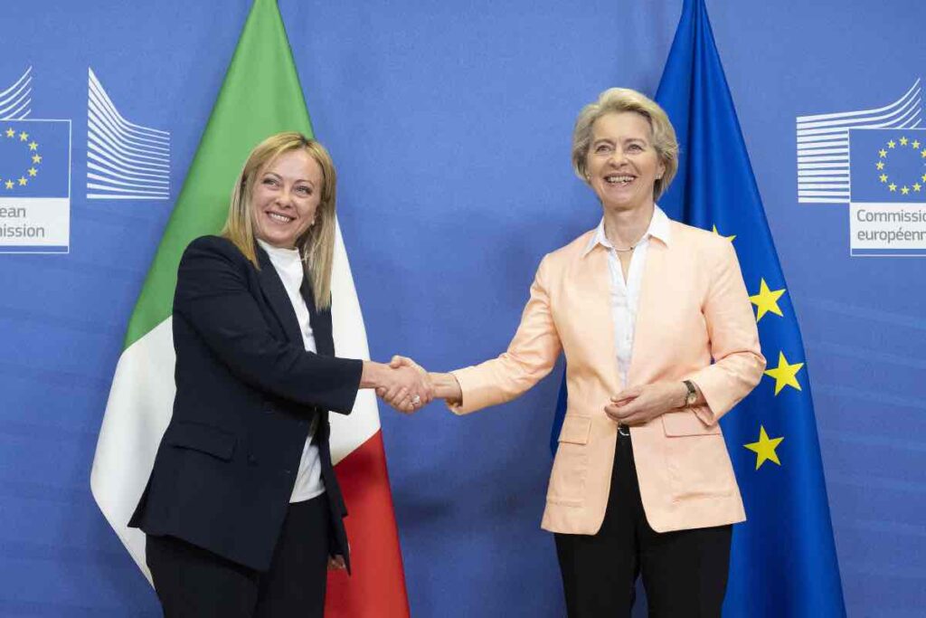 Leyen Meloni UE